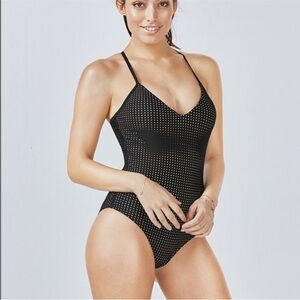 Fabletics Valentina Black One Piece Swimsuit